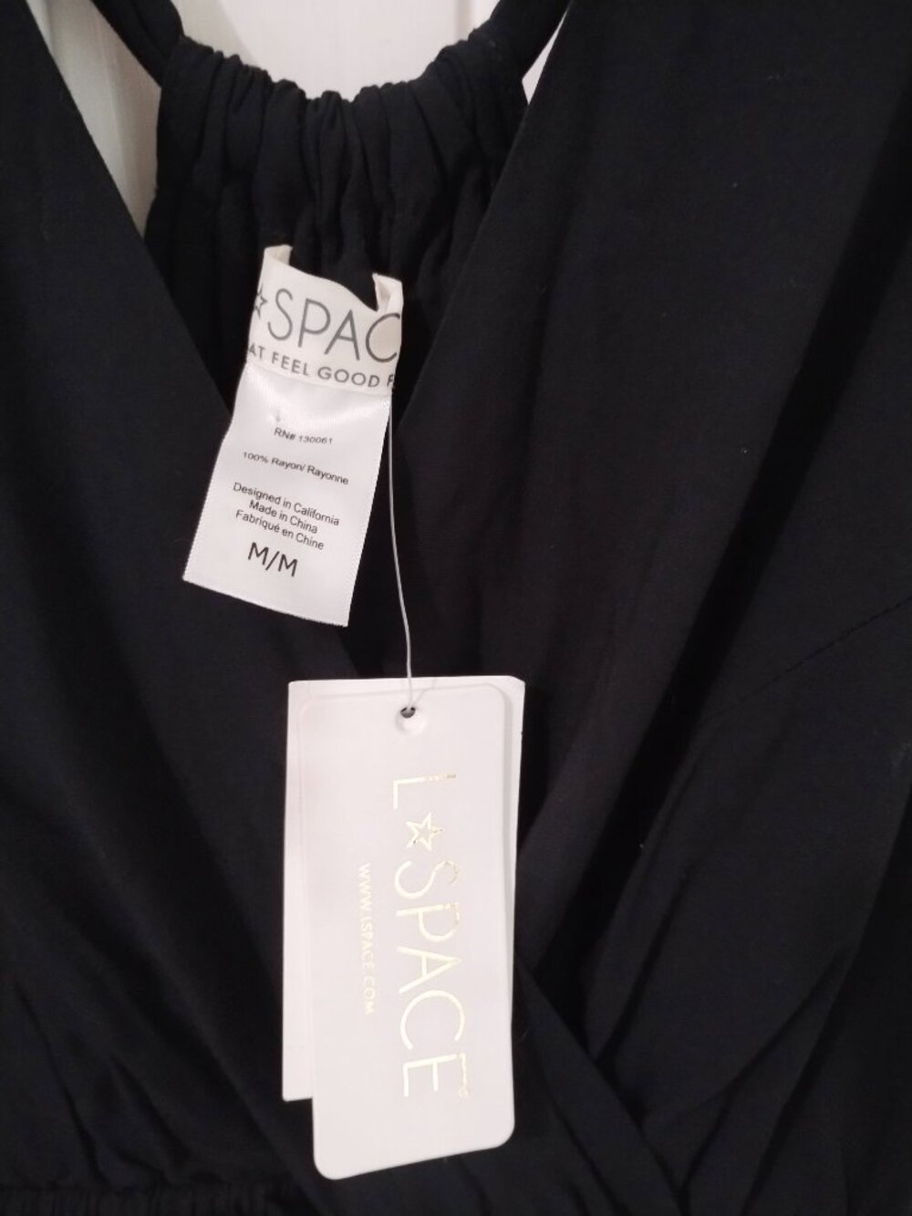 NWT L*Space Black Luxury Resort Cover Up Dress M Beach Boho Honeymoon Pool Dinne - Picture 7 of 9